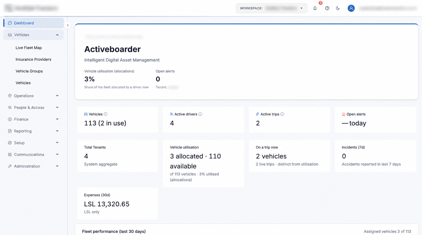 Fleet compliance interface